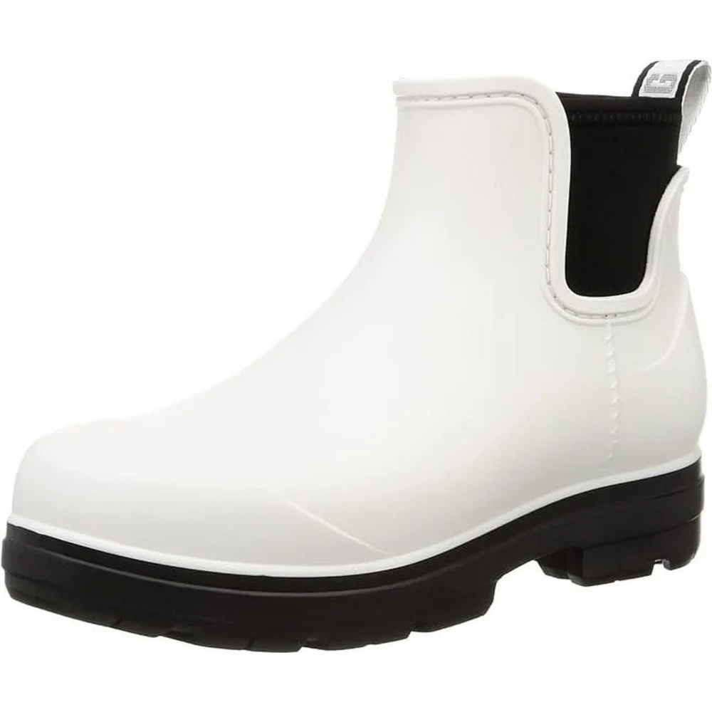UGG White and Black Ankle Boots